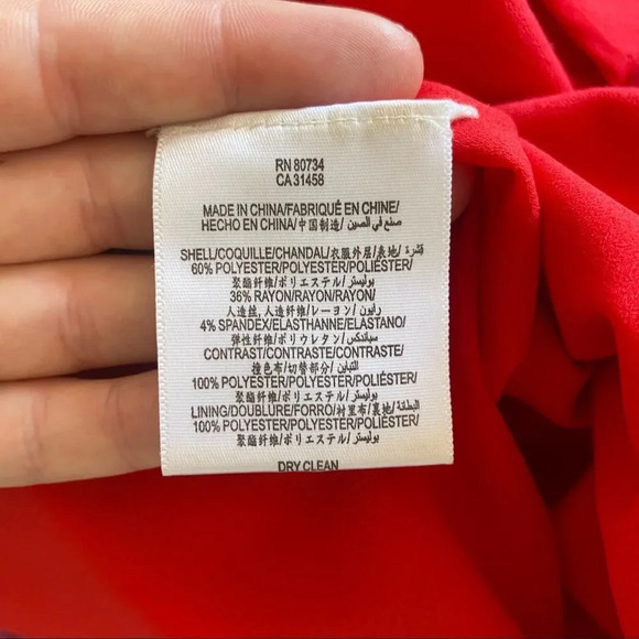 BCBGMaxAzria Red Siri Sleeveless Ruffled Drape Dress - Picture 13 of 13